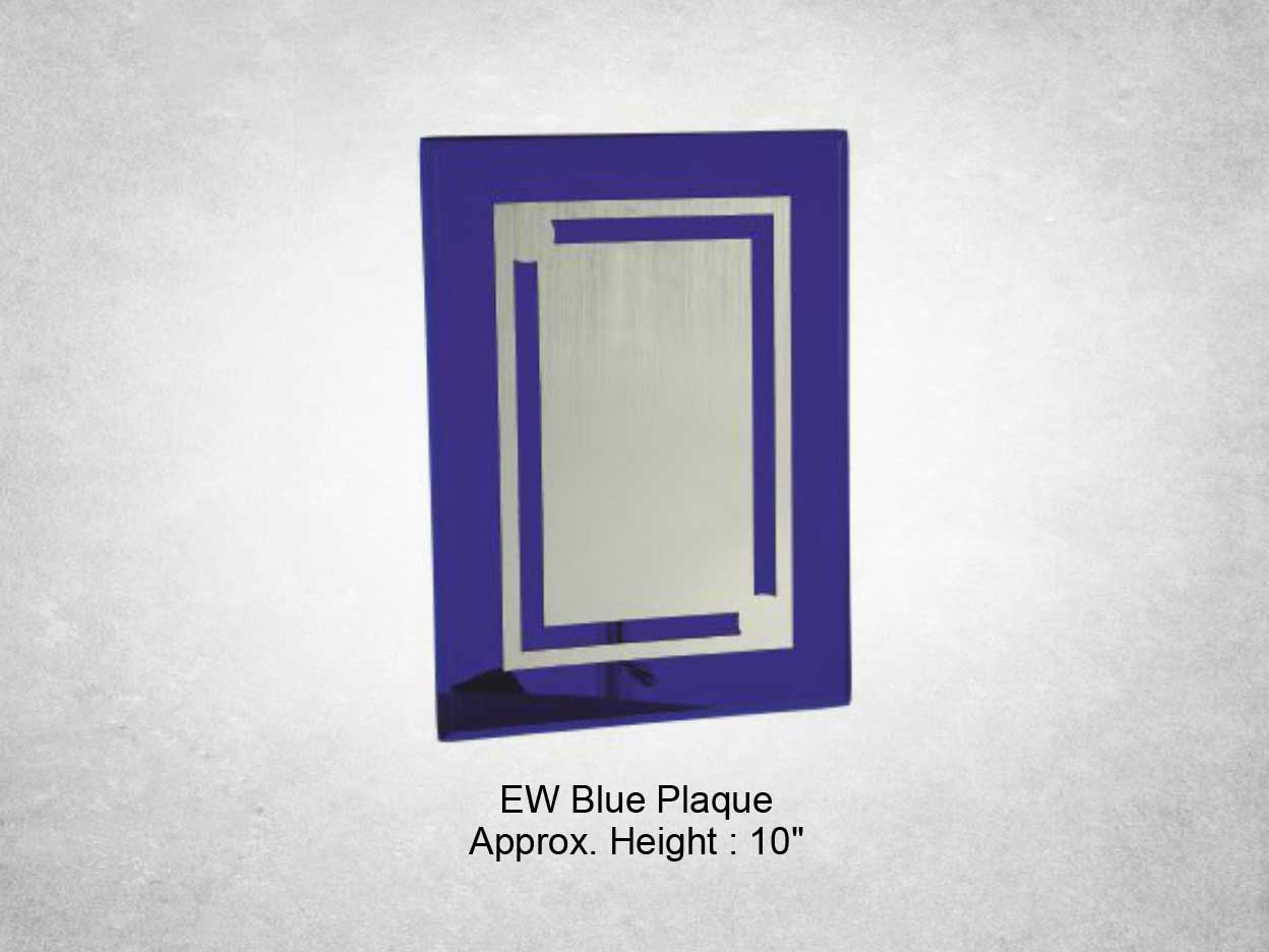 Acrylic EW Blue Plaque